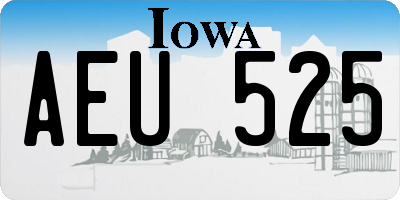 IA license plate AEU525