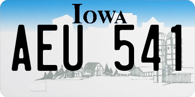 IA license plate AEU541