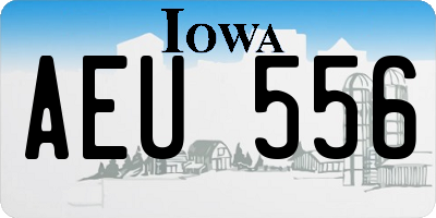 IA license plate AEU556