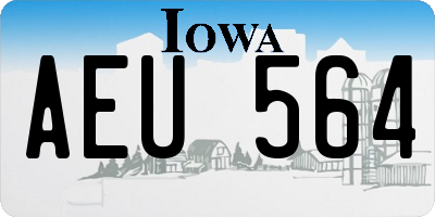IA license plate AEU564