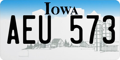 IA license plate AEU573