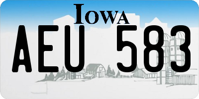 IA license plate AEU583