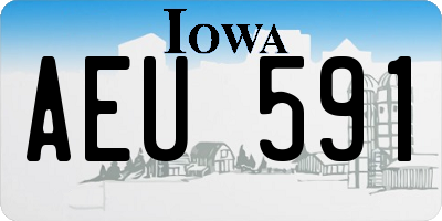 IA license plate AEU591