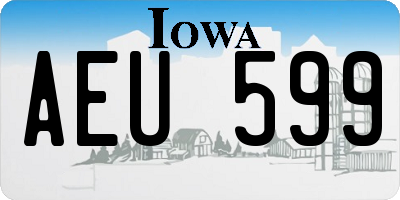 IA license plate AEU599