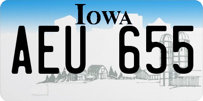 IA license plate AEU655