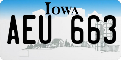 IA license plate AEU663