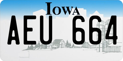 IA license plate AEU664