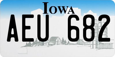 IA license plate AEU682