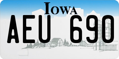 IA license plate AEU690