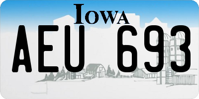 IA license plate AEU693