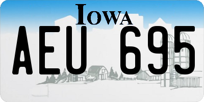 IA license plate AEU695