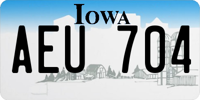 IA license plate AEU704