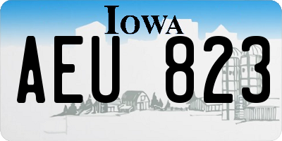 IA license plate AEU823