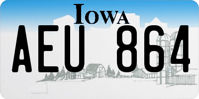 IA license plate AEU864