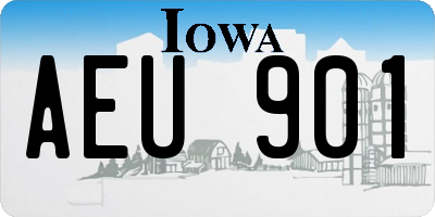 IA license plate AEU901