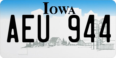 IA license plate AEU944