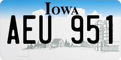 IA license plate AEU951