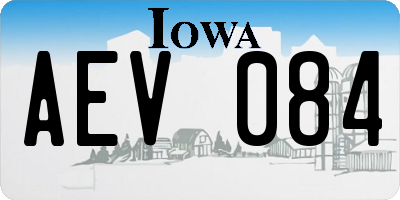 IA license plate AEV084