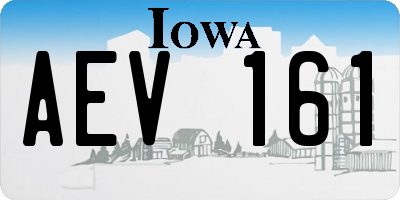 IA license plate AEV161