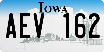 IA license plate AEV162