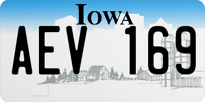 IA license plate AEV169
