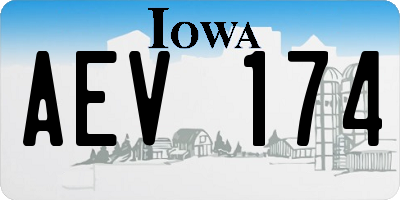 IA license plate AEV174
