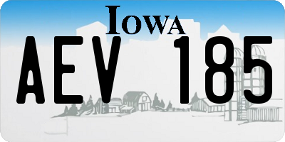 IA license plate AEV185