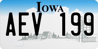 IA license plate AEV199