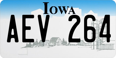 IA license plate AEV264