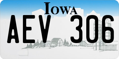 IA license plate AEV306