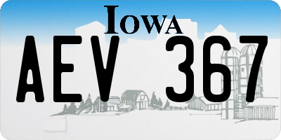 IA license plate AEV367