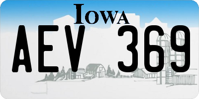 IA license plate AEV369