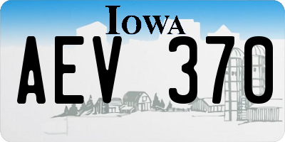 IA license plate AEV370