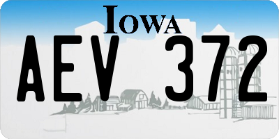 IA license plate AEV372