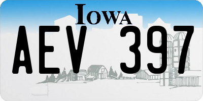 IA license plate AEV397