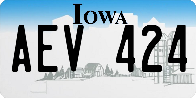 IA license plate AEV424