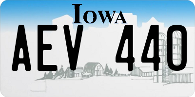 IA license plate AEV440