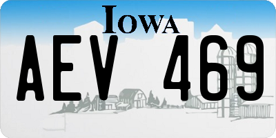 IA license plate AEV469