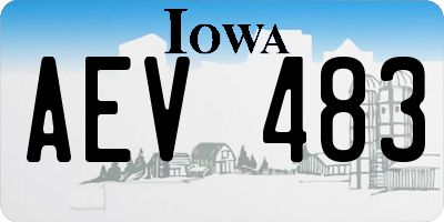 IA license plate AEV483