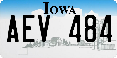 IA license plate AEV484