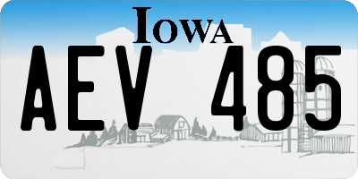 IA license plate AEV485