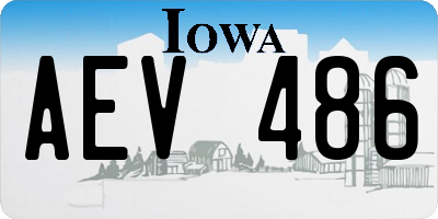 IA license plate AEV486