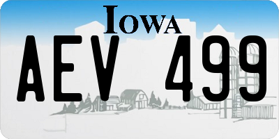IA license plate AEV499