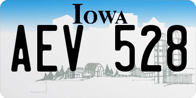 IA license plate AEV528