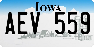 IA license plate AEV559