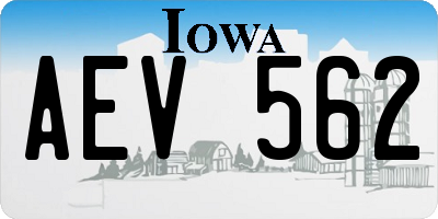 IA license plate AEV562