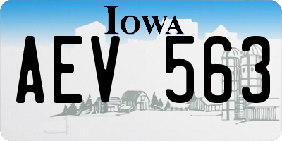 IA license plate AEV563