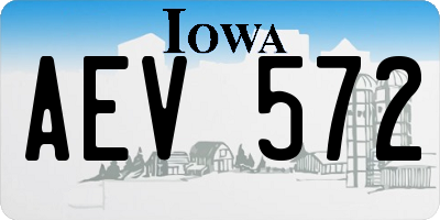 IA license plate AEV572