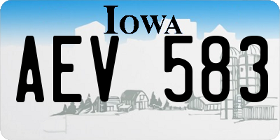 IA license plate AEV583