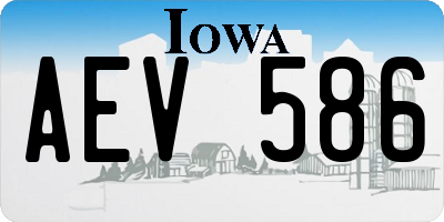 IA license plate AEV586